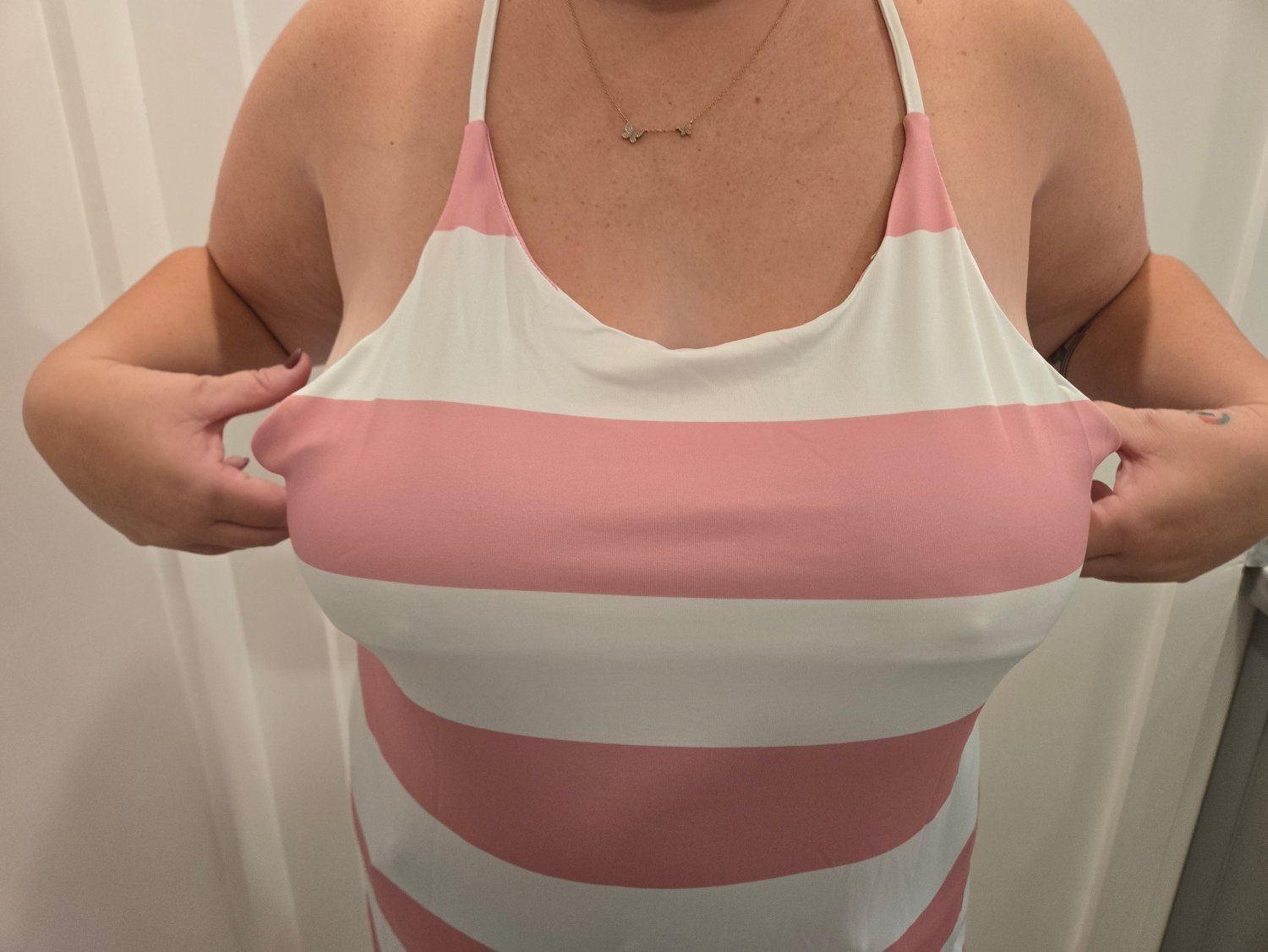 BBW pink stripes tank #BJgFJrdx