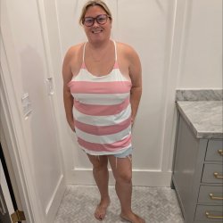 BBW pink stripes tank